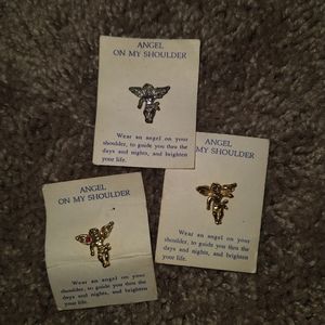 Vintage Angel On My Shoulder Pins